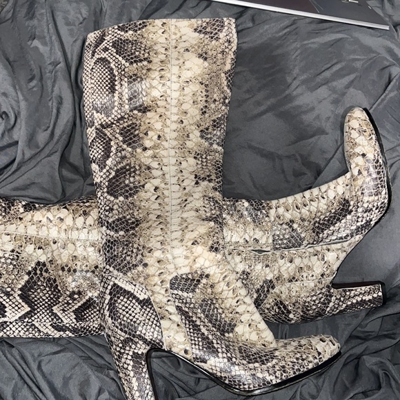Sam Edelman Leather Snakeskin Knee high boots serphina style - Picture 3 of 5